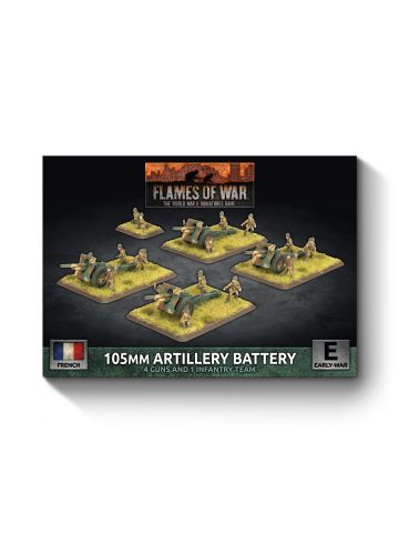 Flames of War FRX21 105mm Artillery Battery (4) Gaming Miniatures