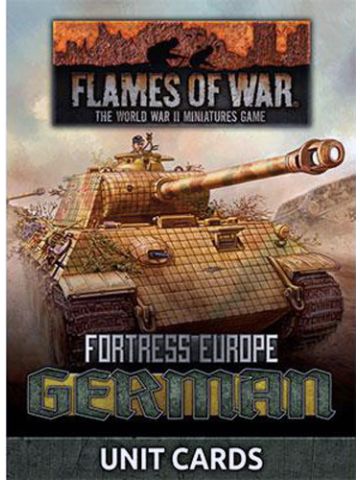 Flames of War FW261G Fortress Europe: German Unit Cards