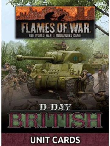 Flames of War FW264U D-Day British Unit Cards