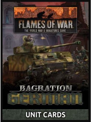 Flames of War FW267U Bagration: German Unit Cards