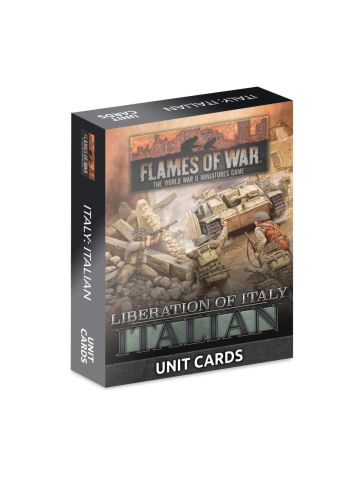 Flames of War FW278IU Liberation Of Italy Italian Unit Cards Axis & Allied