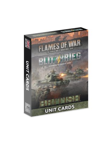 Flames of War FW281BU Blitzkrieg British Unit Card Limited Edition