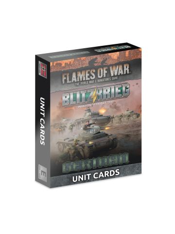Flames of War FW281GU Blitzkrieg German Unit Cards Gaming Miniatures