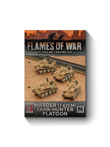 Flames of War GBX101 Mid War Marder (7.62cm) Tank-hunter Platoon (4) Miniatures