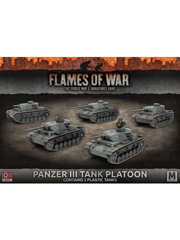 Flames of War GBX105 Panzer III Platoon Mid-War (5 Tanks) Gaming Miniatures