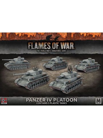 Flames of War GBX106 Panzer IV Platoon Mid-War (5 Tanks) Gaming Miniatures