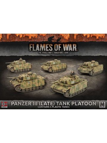 Flames of War GBX122 Panzer III Late Platoon Mid-War (5 Tanks) Gaming Miniatures
