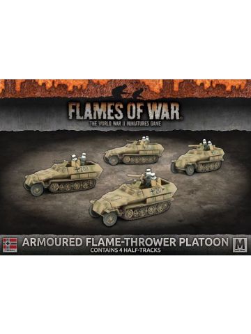 Flames of War GBX125 Armored Flame Platoon Mid-War (4 Vehicles) Miniatures
