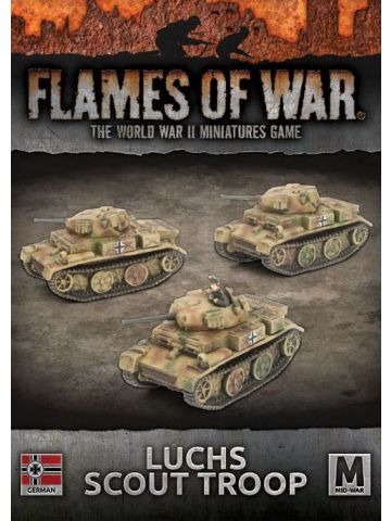 Flames of War GBX131 Panzer II (Luchs) Scout Troop Mid-War (3 Tanks) Miniatures