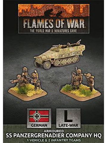 Flames of War GBX138 Armored SS Panzergrenadier Company HQ Gaming Miniatures
