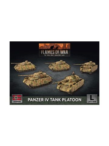Flames of War GBX142 Panzer IV Tank Platoon (5 Tanks) Plastic Gaming Miniatures