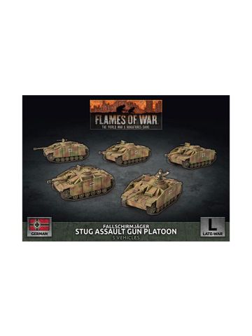 Flames of War GBX143 Fallschirmjager StuG Assault Gun Platoon (5) Miniatures