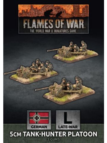 Flames of War GBX144 5cm Tank Hunter Platoon Late War (3 Guns) Gaming Miniatures