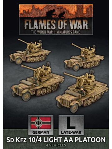 Flames of War GBX147 SdKfz 10/4 Light AA Platoon Late War (4) Gaming Miniatures