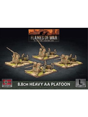 Flames of War GBX149 8.8cm Heavy AA Platoon (4 Guns) Plastic Gaming Miniatures