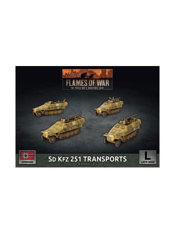 Flames of War GBX152 SdKfz. 251 Transports (4 Vehicles) Gaming Miniatures