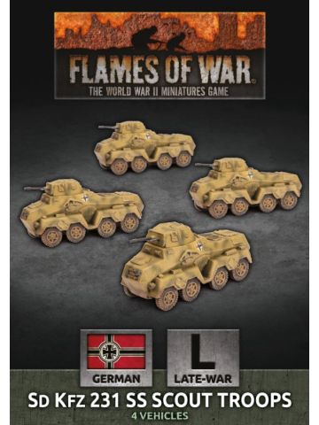 Flames of War GBX154 Sd Kfz 231 SS Scout Troops Gaming Miniatures