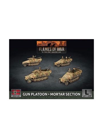 Flames of War GBX177 Gun Platoon/Mortar Section (4 Vehicles) Gaming Miniatures