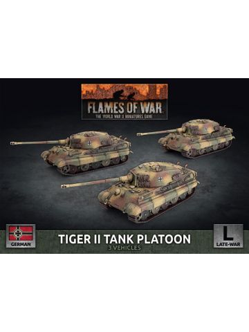 Flames of War GBX178 Tiger II 8.8cm Platoon (3 Tanks) Plastic Gaming Miniatures
