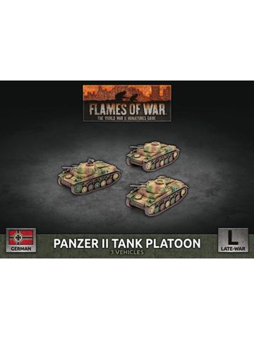 Flames of War GBX183 Panzer II Tank Platoon (3 Tanks) Plastic Gaming Miniatures