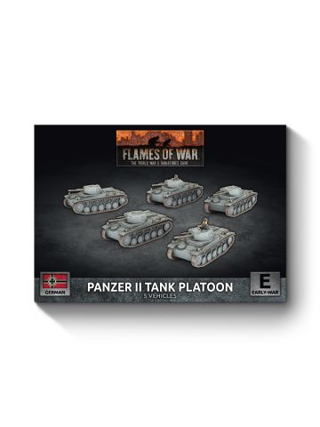 Flames of War GBX198 Panzer II Platoon (5 Tanks) Plastic Gaming Miniatures
