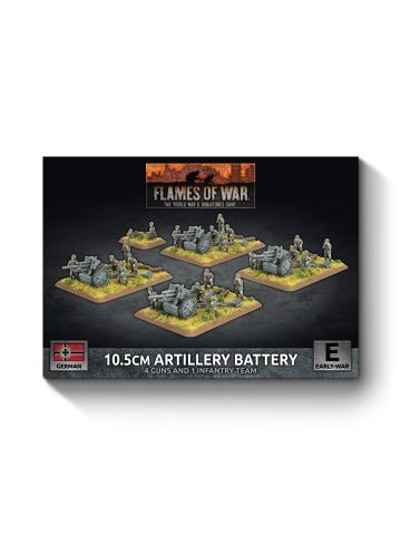 Flames of War GBX205 Early War 10.5cm Artillery Battery (4) Gaming Miniatures