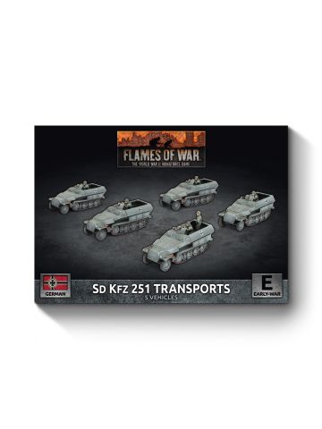 Flames of War GBX207 Sd Kfz 251 Half-Track Transport Platoon Gaming Miniatures