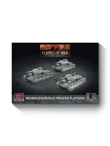 Flames of War GBX208 Neubaufahrzeug Panzer Platoon (3 Tanks) Gaming Miniatures