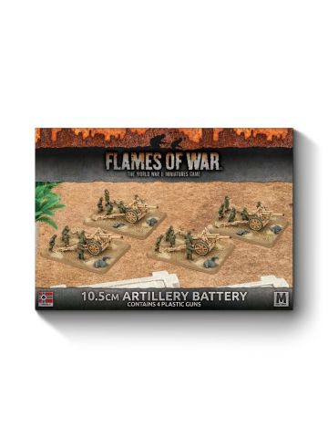 Flames of War GBX91 Mid War 10.5cm Artillery Battery (4) Gaming Miniatures