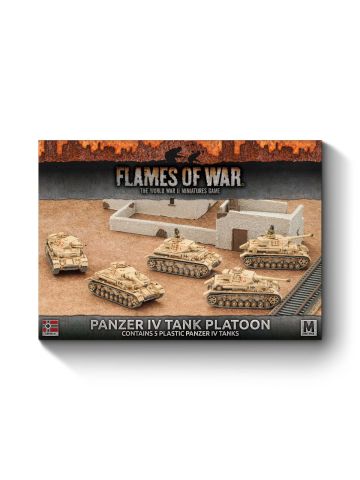 Flames of War GBX97 Mid War Panzer IV Tank Platoon (5 Tanks) Gaming Miniatures