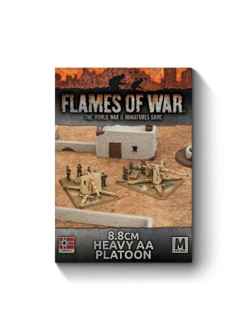 Flames of War GBX98 Mid War 8.8cm Heavy AA Platoon (2) Plastic Gaming Miniatures