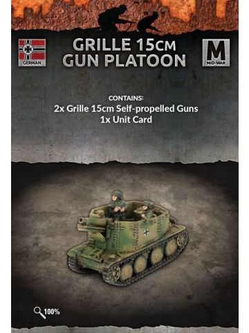 Flames of War GE142 Grille 15 cm Platoon Mid-War (2 SP Guns) Gaming Miniatures