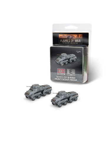 Flames of War GE339 Sd Kfz 231 (8-rad) Heavy Scout Troop (2) Gaming Miniatures