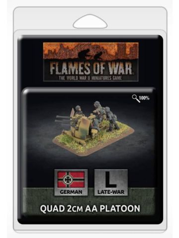 Flames of War GE536 Quad 2cm Anti-Aircraft Platoon (3) Gaming Miniatures