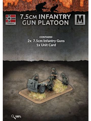Flames of War GE545 7.5 cm Infantry Guns Mid-War (2 Guns) Gaming Miniatures