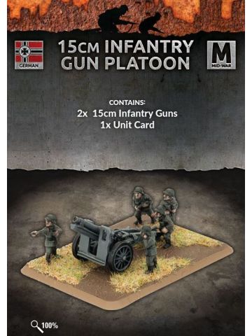 Flames of War GE567 15 cm Infantry Gun Platoon Mid-War (2 Guns) Gaming Miniatures