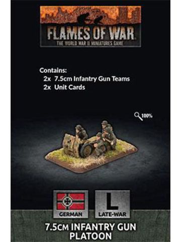 Flames of War GE579 7.5 cm Infantry Gun Platoon (2 Guns) Gaming Miniatures