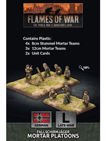 Flames of War GE769 Fallschirmjager 8cm/12cm Mortar Platoons Late War Miniatures