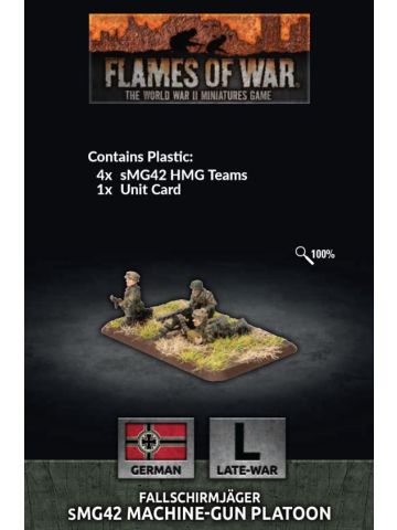 Flames of War GE770 Late War Fallschirmjager HMG Platoon (4) Gaming Miniatures