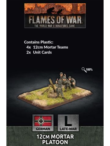 Flames of War GE771 Late War 12cm Mortar Platoon (4) Plastic Gaming Miniatures