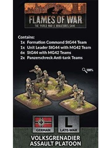 Flames of War GE846 Volksgrenadier Assault Platoon Plastic Gaming Miniatures