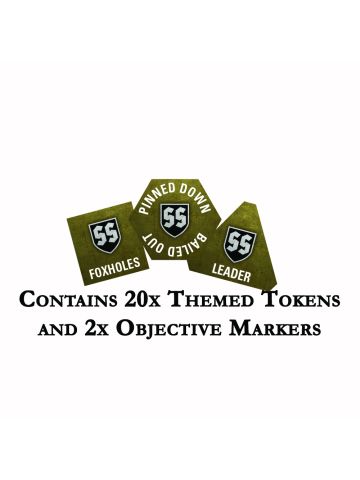 Flames of War GE909 Waffen-SS Tokens & Objectives