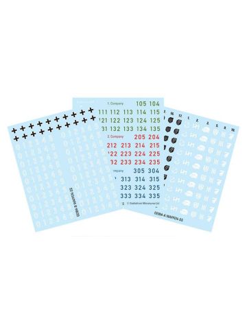 Flames of War GE954 D-Day: Waffen-SS Decal Set for Gaming Miniatures