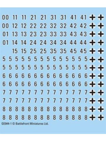 Flames of War GE955 Heer Panzer Decals for Gaming Miniatures