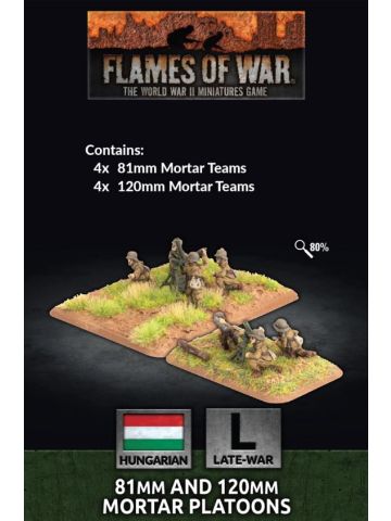 Flames of War HU705 81mm and 120mm Mortar Platoons (8) Gaming Miniatures