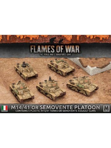 Flames of War IBX14 M14/41 or Semovente Platoon (5 Tanks) Gaming Miniatures