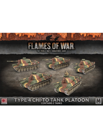 Flames of War JBX19 Type 4 Chi-To Tank Platoon (5 Tanks) Gaming Miniatures