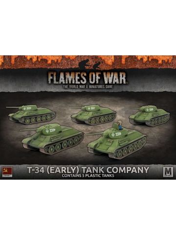Flames of War SBX39 T-34 Early Company Mid-War (5 Tanks) Gaming Miniatures