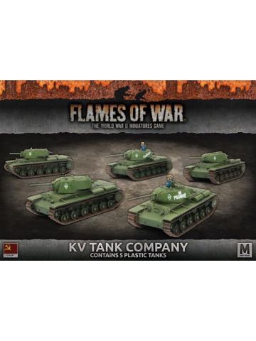 Flames of War SBX40 KV Tank Company (5 Tanks) Plastic Gaming Miniatures