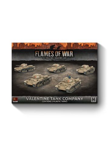 Flames of War SBX41 Mid War Valentine Tank Company (5 Tanks) Gaming Miniatures
